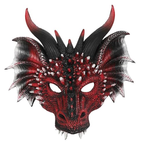 RUITOTP Masque De Dragon 3D Masque De Tête De Dragon Demi- D