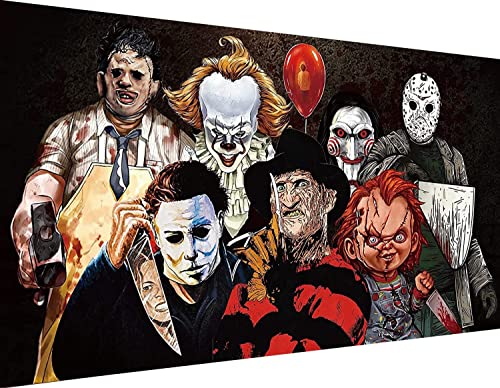 BEAYIOU Kit de peinture diamer 5D clown Halloween pour adult
