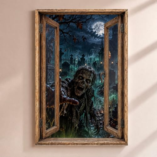 Décoration Halloween Zombie de Nuit Trompe lŒil - Cadeau Per