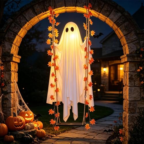 Décoration Halloween Extérieur Fantôme Lumineux Suspendu sur