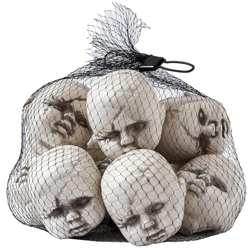 LIXSAZSE Têtes de poupée effrayantes pour Halloween (lot de