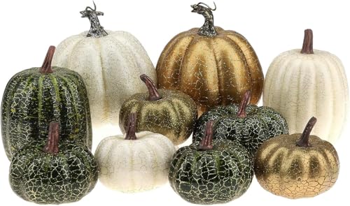 Kepfire 10 Pcs Artificiel Faux Citrouilles Mousse Simulation