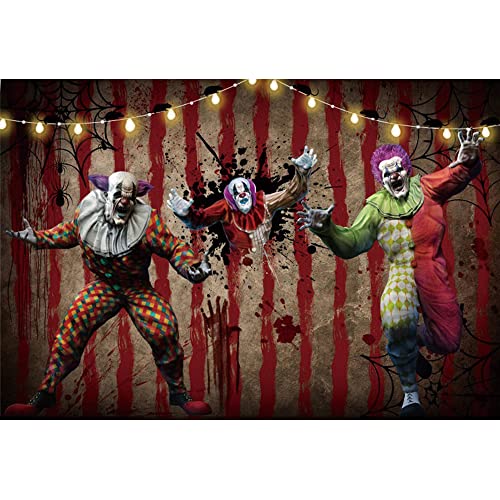 Ttincceer 300x200cm Halloween Toile de Fond Horreur Cirque M