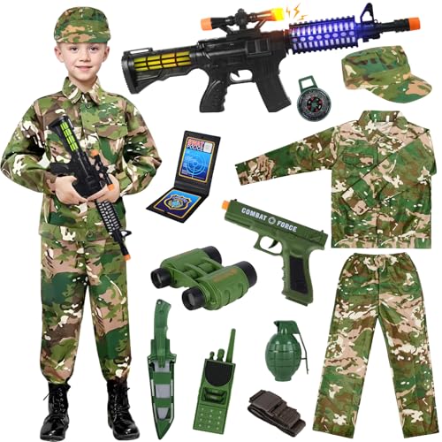 Deguisement Militaire Costume Camouflage Enfant Walkie Talki