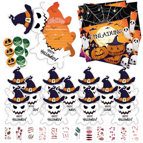 KERANEET Lot de 12 cartes dinvitation dHalloween avec envelo