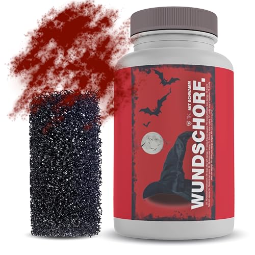 15 ml de sang artificiel avec croûte de sang de croûte, faux sang pour le maquillage et le déguisement, Halloween & carnaval – Lavable & trompeur