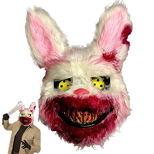 Masque de Lapin Sanglant Horreur pour Enfant Adulte, pour Ha