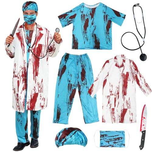 SOETDERT Déguisement Médecin Zombie Homme, Costume Docteur H