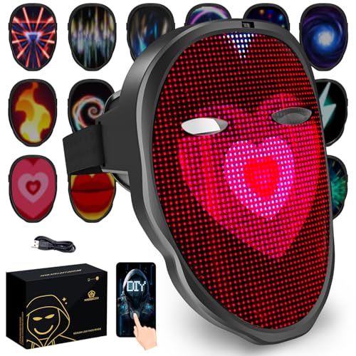 megoo Masque led avec bluetooth motif personnalisé programma