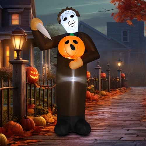 COMIN Tueur de Citrouille Effrayant Gonflable dhalloween de 