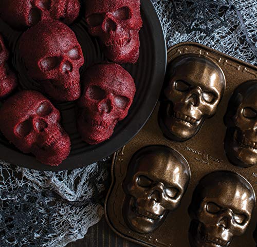 Nordic Ware Haunted Skull Cakelet Pan, Bronze by Nordic Ware