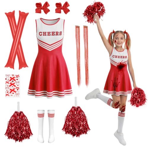 AYBUY Costume de Pompom Girl, Déguisement Pompom Enfant