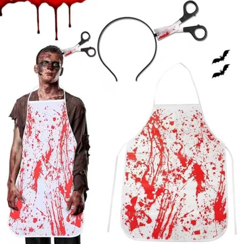 Tablier Halloween Tablier Sanglant Avec Serre-Tête Halloween