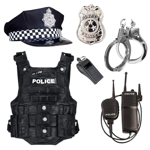 GWAWG Set daccessoires de costume de police pour enfants, un