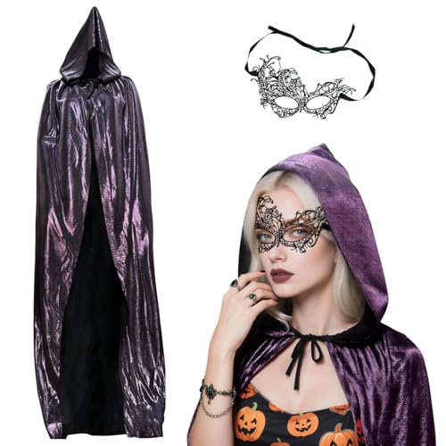 Cape Sorcière Violette Halloween Adulte