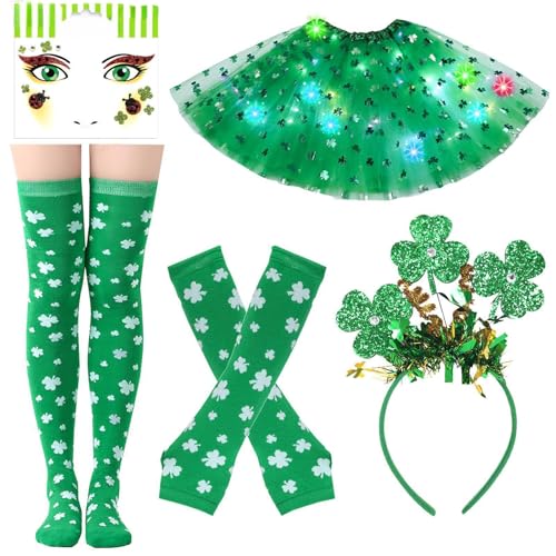 YOUYIKE Saint Patrick Accessoire avec LED Tutu Jupe de Balle