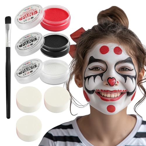 Festicy Peinture pour Visage et Corps Set I 3 couleurs (noir
