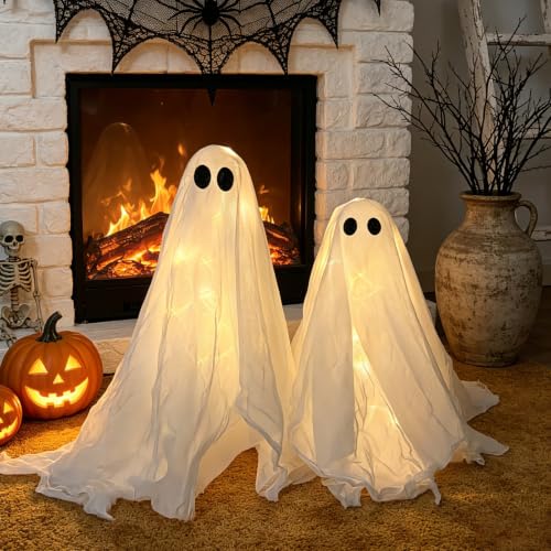 Fantômes Lumineux Halloween Extérieur 2pcs
