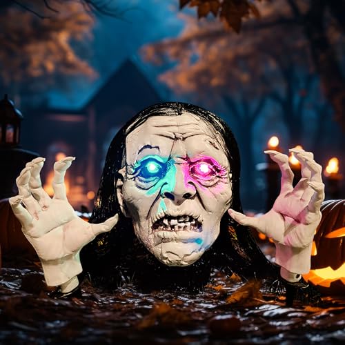 Zombie décoratif dHalloween avec lumière LED - Décoration de