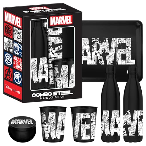 Homadict - Coffret Cadeau Marvel - Bouteille Isotherme + Pla