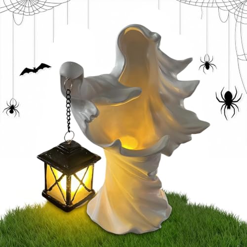 Statue De Sorcière Avec Lanterne Décoration dHalloween sinis