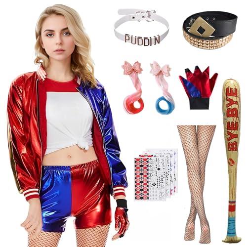 Ficlwigkis Costumes dHalloween pour Femmes, Filles et Enfant