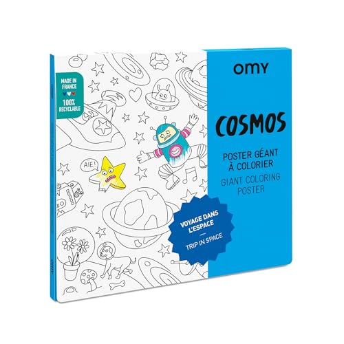 OMY - Poster Géant à Colorier Cosmos - 100 cm x 70 cm - Enca