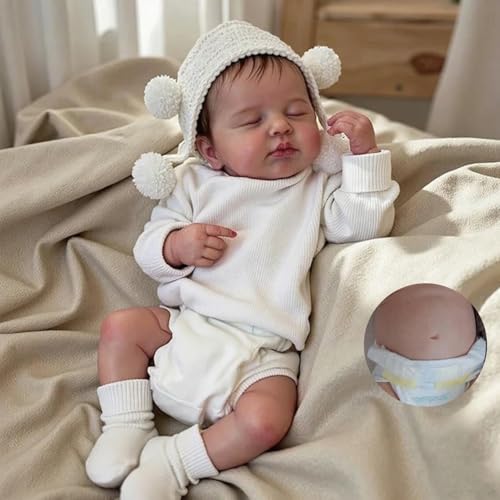 Anano Reborn Baby Poupée en silicone réaliste 50 cm Poupée b