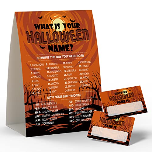 Whats Your Halloween Name Game, Halloween Party Games, 50 ét