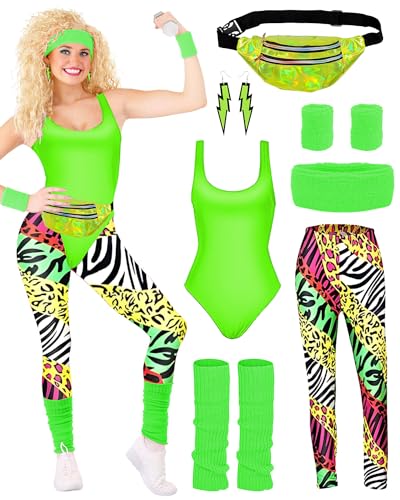 BIQIQI Déguisement Année 80 Femme des Costume de Sportif Jus