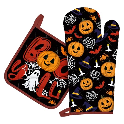 Arquiel Gants De Four & Maniques Lot De 2 Halloween, 100% Co