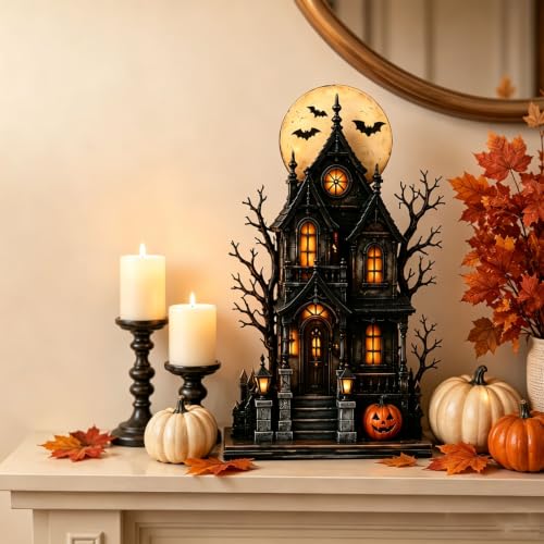 Collection de Figurines de Maisons hantées illuminées pour H