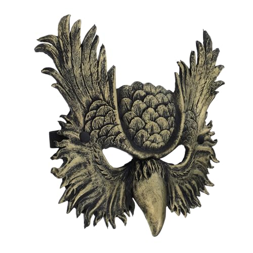 Masque Hibou Halloween Doré Ajustable