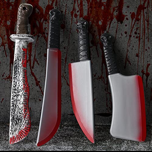 Costume Boucher Halloween - Set Avec Tablier Sanglant, Couteau Et Tatouages Effrayants - Taille Unique Adulte/ado
