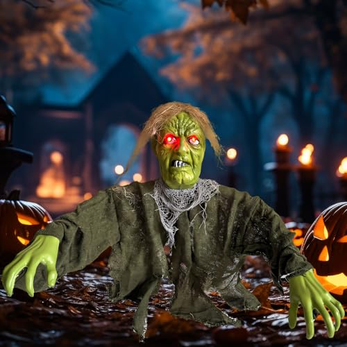 Zombie Décoration dHalloween avec lumière LED - Décoration d