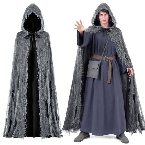 iZoeL Costume Sorciere Homme Deguisement Halloween Adulte Ch