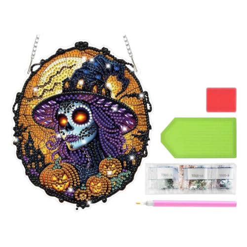 Kit DArt En Gemmes Halloween Attrape-Lumière Gothique Sorciè