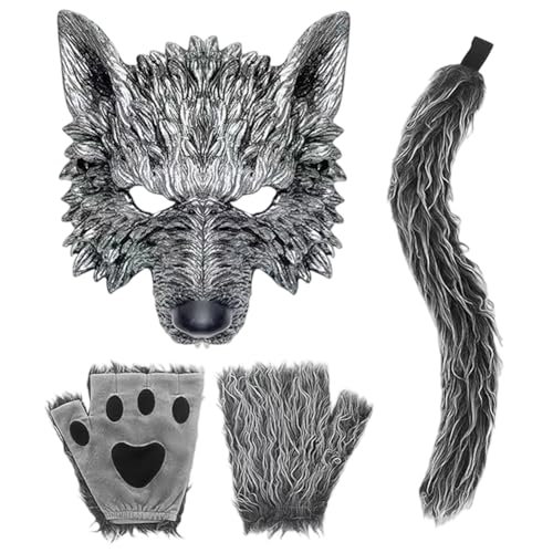 Accessoires Costume De Loup,Bandeau à Oreilles De Loup Avec