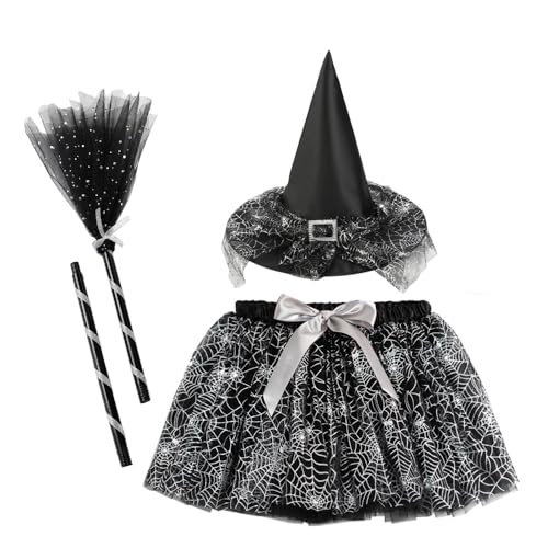 FCXVXCL Halloweens Deguisement Sorciere Fille,3PCS Halloween