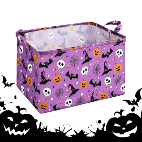 Grand panier de rangement pliable pour Halloween