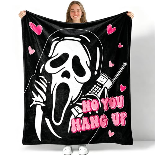 Ffnenu No You Hang Up Couverture en flanelle Motif fantôme e
