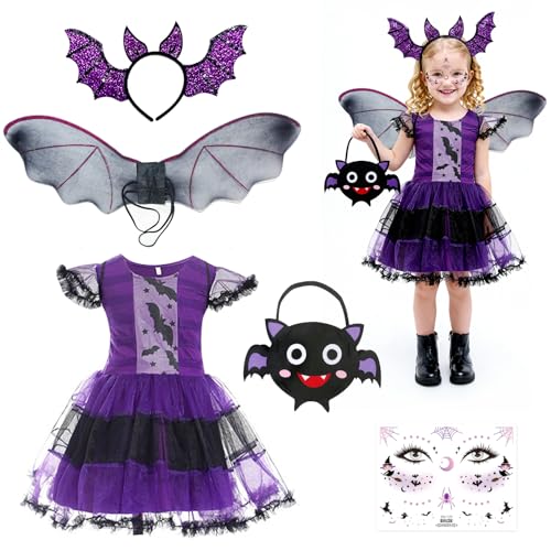 VOPIWOZ Costume de Chauve-Souris Halloween pour Fille, Costu