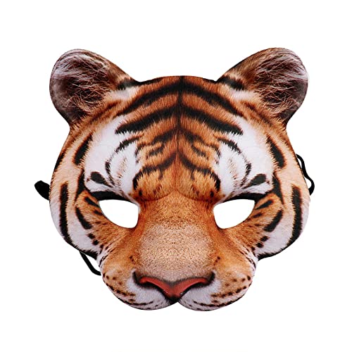 Masque Demi-Tigre réaliste Halloween