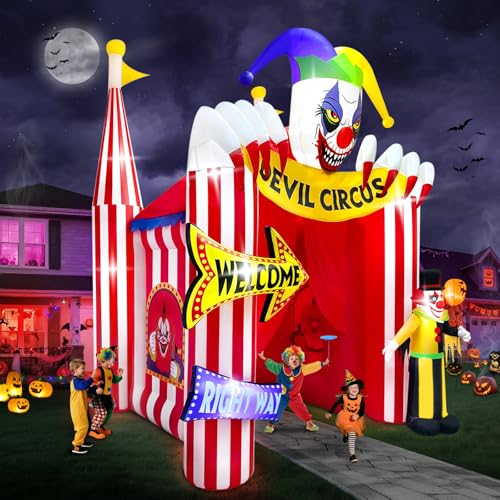 EBANKU 13FT Halloween Arche Gonflable, Maison hantée Cirque 