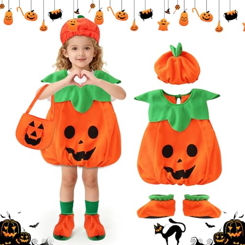 Costume Halloween Enfant Citrouilles 90/100/110 cm Deguiseme
