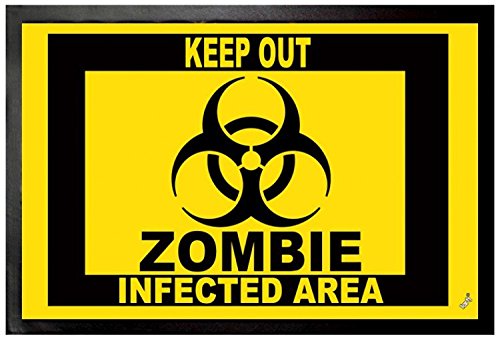 1art1 Zombies Keep Out, Zombie Infected Area Paillasson Essu