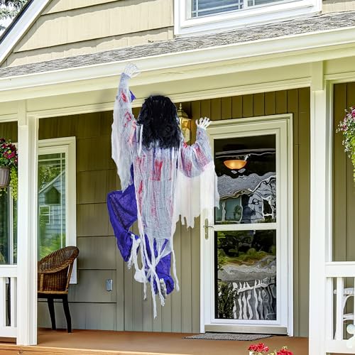 JOYIN Décoration dhalloween Zombie descalade de 119,4 cm ave