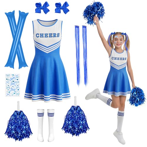 AYBUY Costume de Pompom Girl, Déguisement Pompom Enfant avec