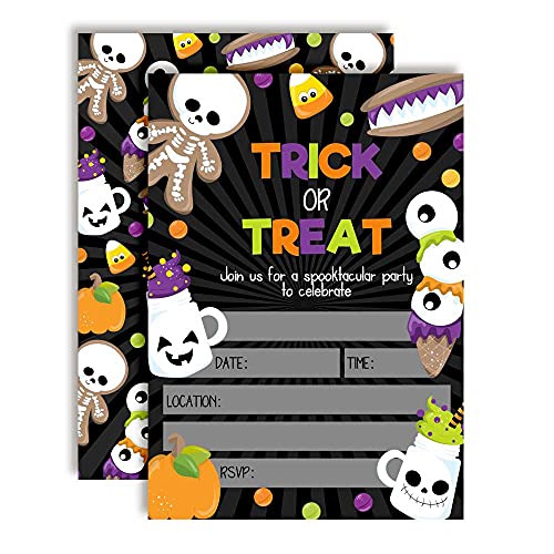 AmandaCreation Lot de 20 cartes dinvitation à une fête sur l