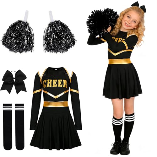 DAZZTIME Deguisement Pompom Girl,Deguisement Cheerleader,Cos